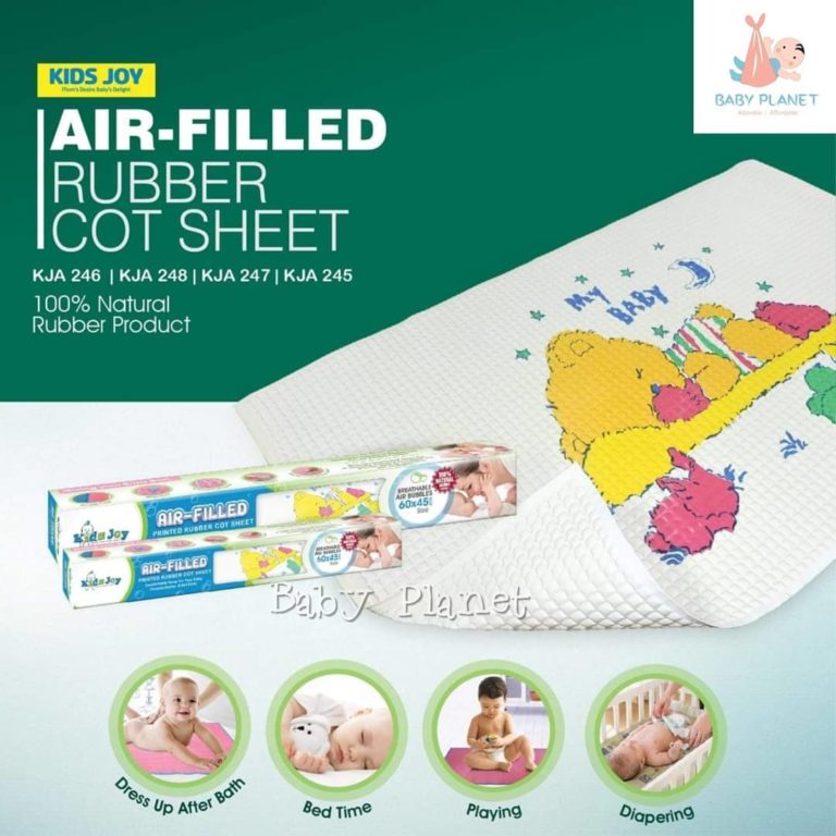 Kids Joy Plain Air Filled Rubber Cot Sheet Baby
