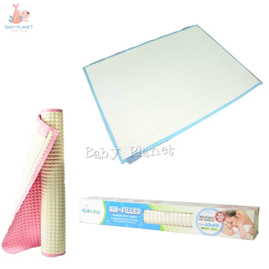 Kids Joy Plain Air Filled Rubber Cot Sheet Baby