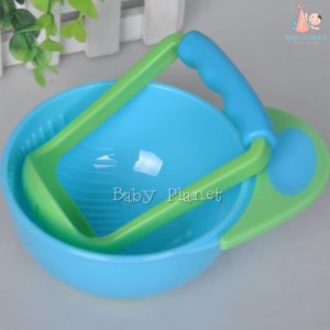 food masher bowl - blue+green