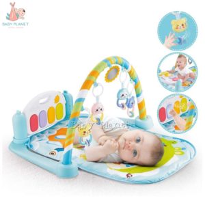 piano play gym mat - green