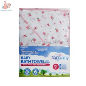 Fairbaby hooded towel - pink