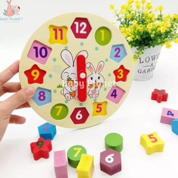 Digital geometry clock toy - main