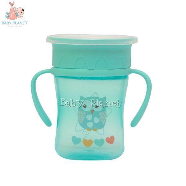 kids joy 360 sippy cup with handle - green