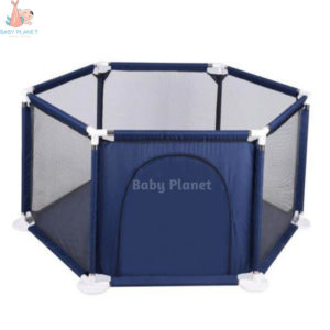 Baby 6 panel play pen - blue1