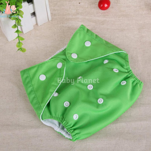 imported reusable cloth diaper with 1 insert - green
