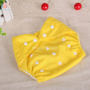 imported reusable cloth diaper with 1 insert - yellow
