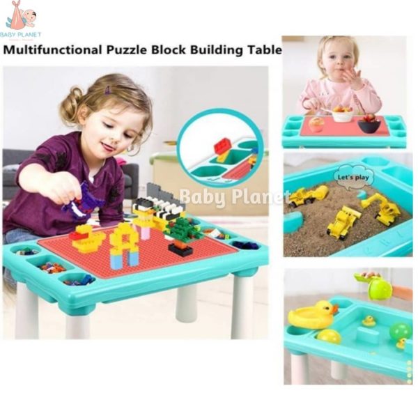kids table with building blocks - f1