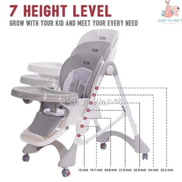 Super Luxury Multi Functional Baby High Chair (Model - KDD102) - 5