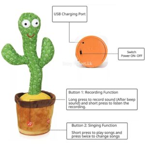 Dancing and Talking Plush Cactus Toy