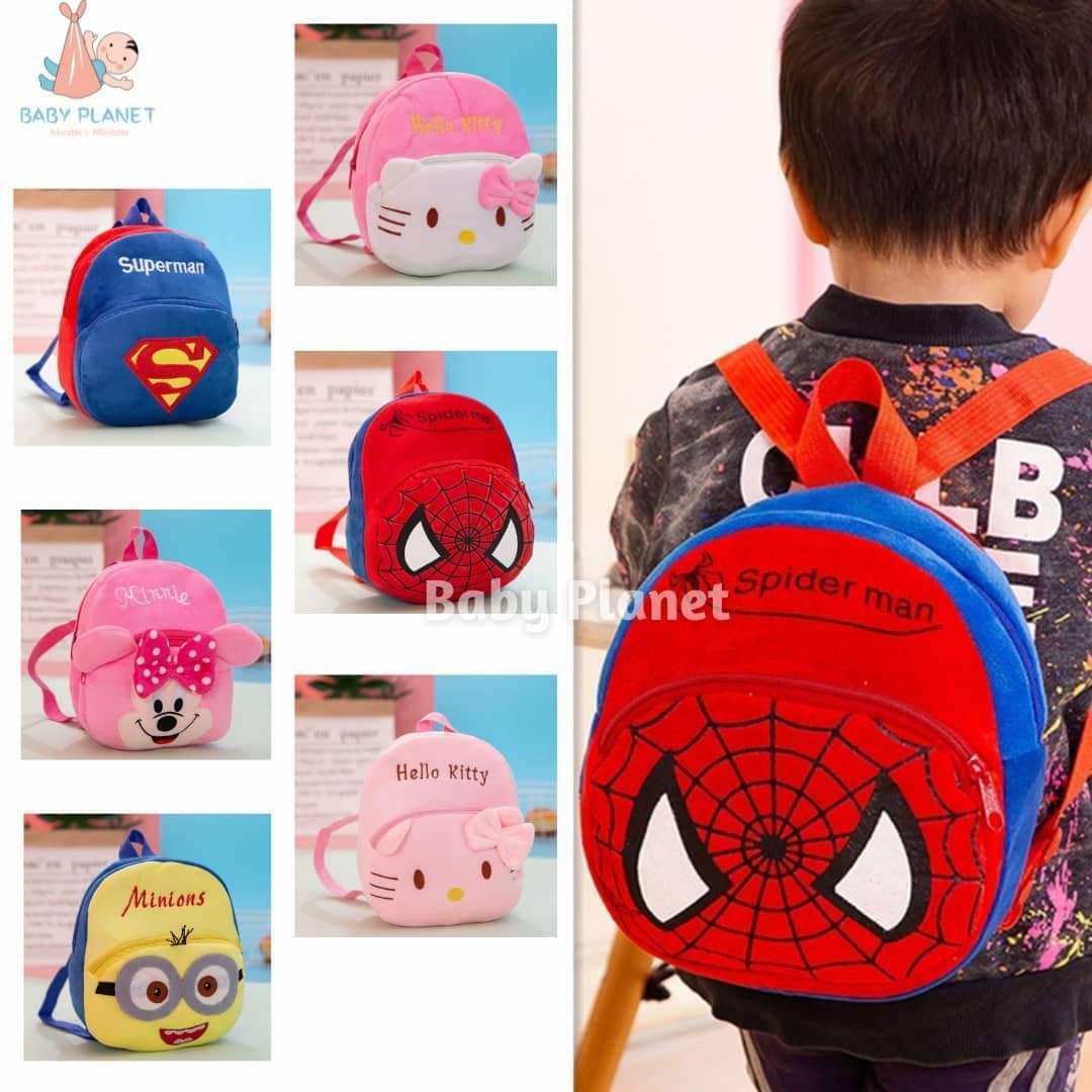 SPIRITED Combo Of Kids School Bag Soft Backpack Cartoon Bags for Kids Plush  School Bag 11 L Backpack Multicolor - Price in India | Flipkart.com