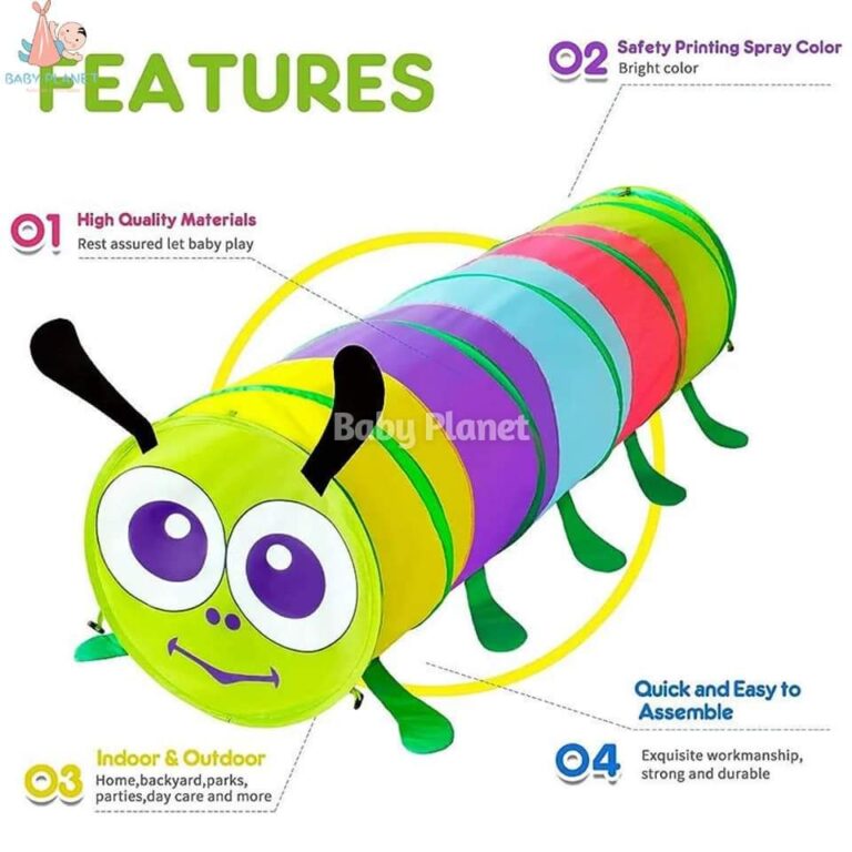 Kids Popup Caterpillar Tunnel Tube Tent Baby