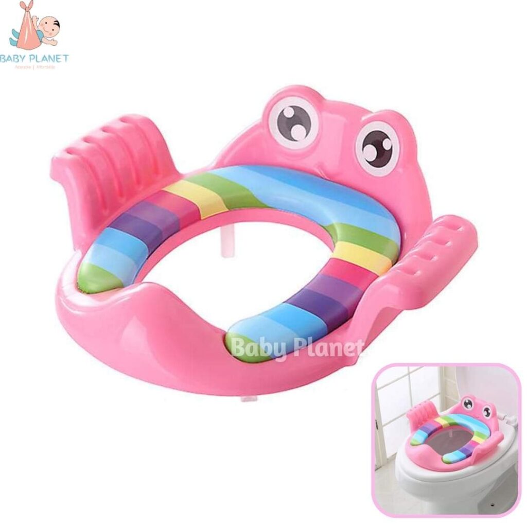 Babyhug Potty Seat With Handle Animal Print - Green main image 1