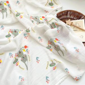 100% Organic Cotton Multi-Purpose Baby Muslin Swaddle Blanket