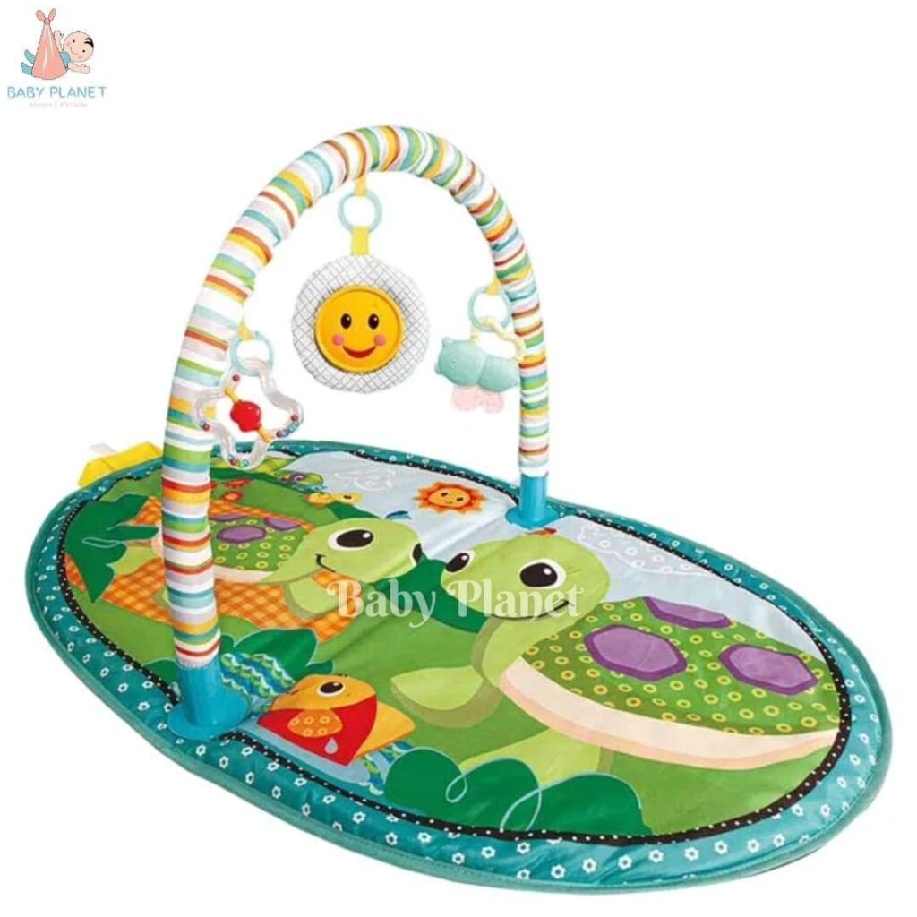 Cute Cartoon Design Baby Play Gym Mat with Hanging Toys Baby