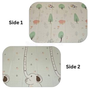 Double Side Printed XPE Foldable Large Baby Play Mat with Storage Bag (200×180cm)