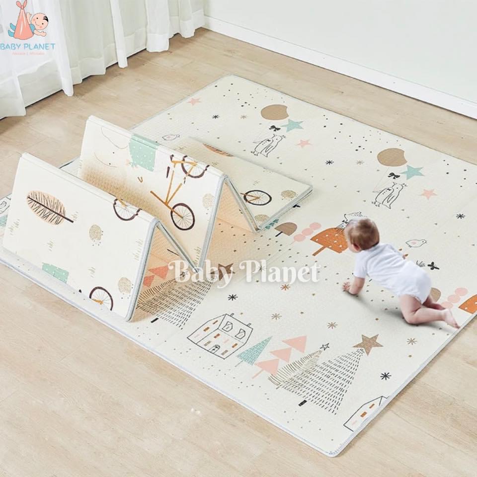 Double Side Printed Foldable Large Baby Play Mat with Storage Bag - Baby  Planet