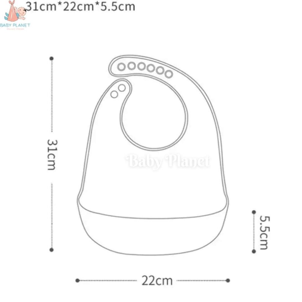 Food Grade Silicone Baby Bib With Food Catcher Pocket - Baby Planet
