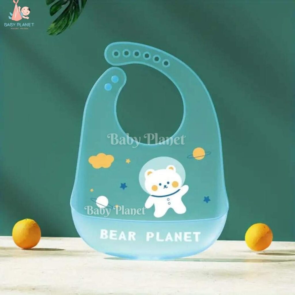 Food Grade Silicone Baby Bib With Food Catcher Pocket - Baby Planet