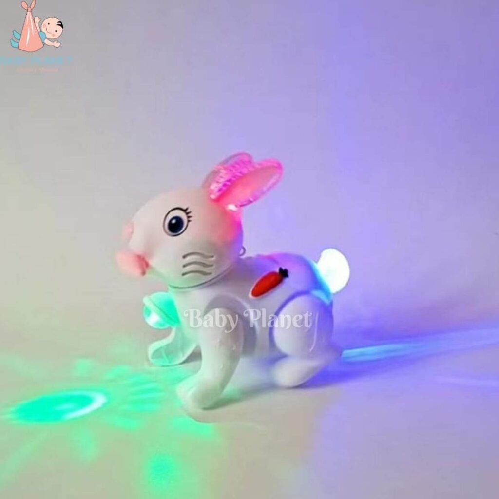 Start Led Rabbit Jump Cute Bud Jumping Rabbit With Cool Lighting & Dynamic Music - Baby Planet