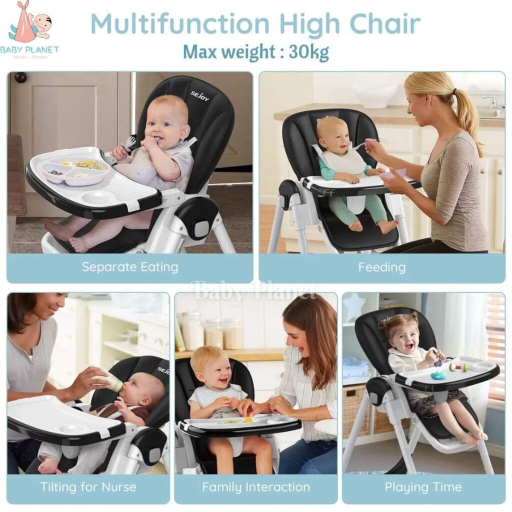 KIDILO DC01 Foldable and Height Adjustable Luxury Baby Feeding Chair ...