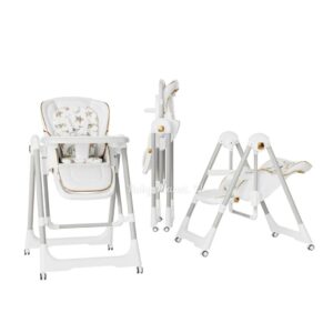 2 in 1 High Luxury Multi-functional and Reclinable Baby Feeding Chair and Swing