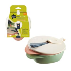 Tommee Tippee Easy Scoop 2-Piece Bowl Set with Lid and Spoon