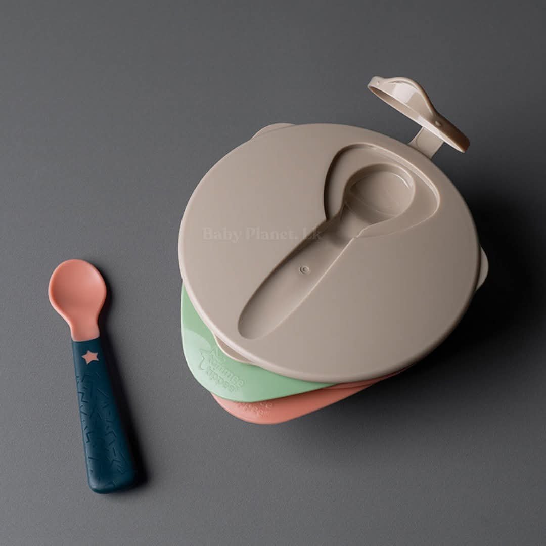 Tommee Tippee Easy Scoop 2-Piece Bowl Set with Lid and Spoon