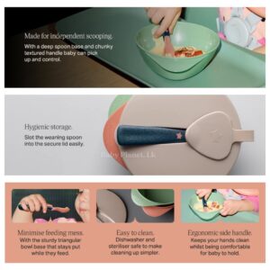 Tommee Tippee Easy Scoop 2-Piece Bowl Set with Lid and Spoon