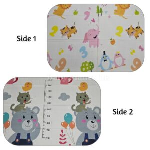 Double Side Printed XPE Foldable Large Baby Play Mat with Storage Bag (180×150cm) – Design 1