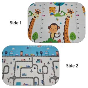 Double Side Printed XPE Foldable Large Baby Play Mat with Storage Bag (180×150cm) – Design 2