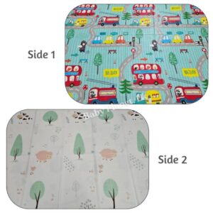 Double Side Printed XPE Foldable Large Baby Play Mat with Storage Bag (180×150cm) – 1cm thickness
