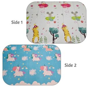 Double Side Printed XPE Foldable Large Baby Play Mat with Storage Bag (180×150cm) – 1cm thickness