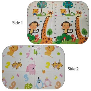 Double Side Printed XPE Foldable Large Baby Play Mat with Storage Bag (180×150cm) – 1cm thickness