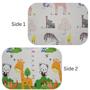 Double Side Printed XPE Foldable Large Baby Play Mat with Storage Bag (180×150cm) – 1cm thickness