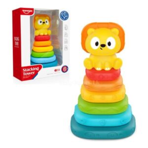 Huanger Colourful Rubber Stacking Tower Toy