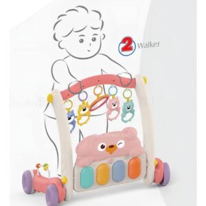 Huanger 2 in 1 Baby Piano Fitness Rack and Activity Walker