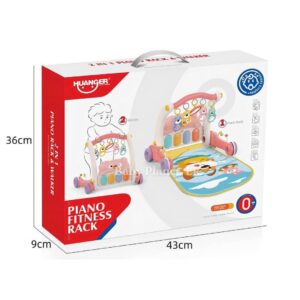 Huanger 2 in 1 Baby Piano Fitness Rack and Activity Walker