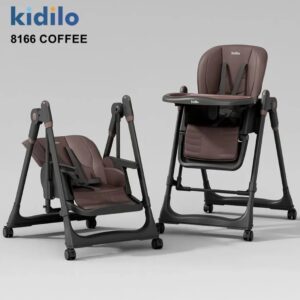 Kidilo (8166) 2 in 1 High Luxury Reclinable Baby Feeding Chair and Swing