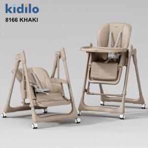 Kidilo (8166) 2 in 1 High Luxury Reclinable Baby Feeding Chair and Swing