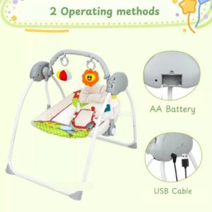 Portable Remote Control Electric Baby Swing Chair/ Rocker