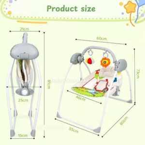 Portable Remote Control Electric Baby Swing Chair/ Rocker