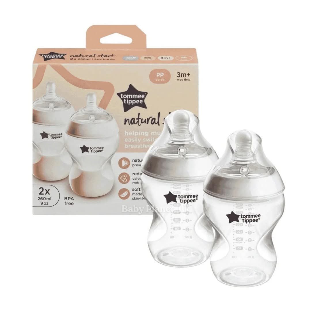 Tommee Tippee (UK) Natural Start PP Bottle with Super Soft Silicone Teat- 260ml/9oz Copy