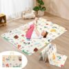 Double Side Printed XPE Foldable Large Baby Play Mat with Storage Bag (200×180cm) – 0.6cm thickness