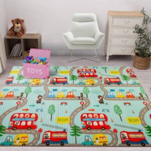 Double Side Printed XPE Foldable Large Baby Play Mat with Storage Bag (200×180cm) – 0.6cm thickness