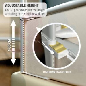 Premium Baby Safety Bedrail Guard – Adjustable Height & Easy Fold