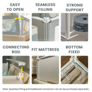 Premium Baby Safety Bedrail Guard – Adjustable Height & Easy Fold
