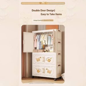 Extra Tall Foldable Baby Plastic Wardrobe Cabinet