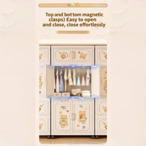 Extra Tall Foldable Baby Plastic Wardrobe Cabinet