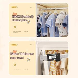 Extra Tall Foldable Baby Plastic Wardrobe Cabinet