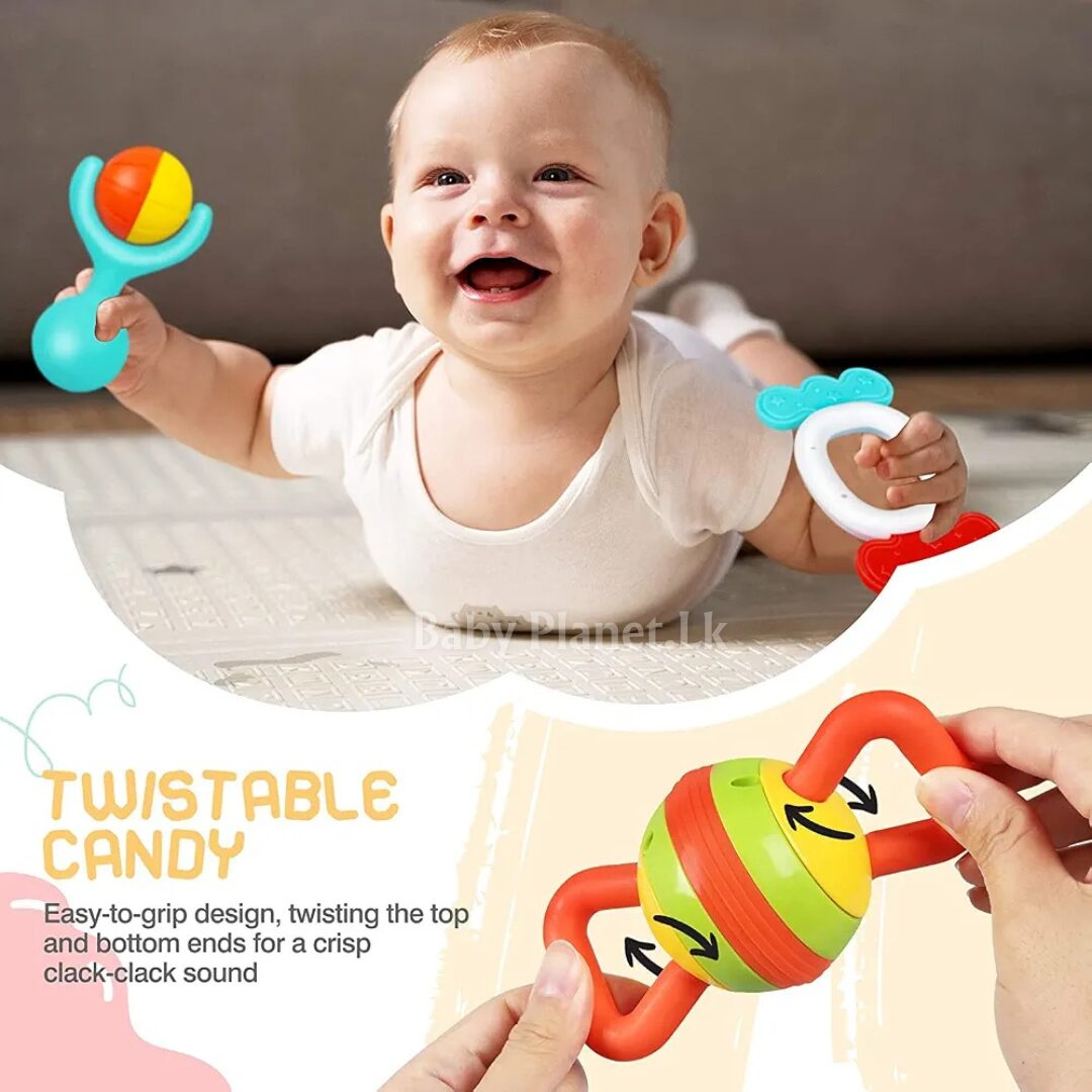 Premium Handbell Baby Rattle and Teether 7 Pcs Set Copy
